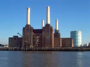 Battersea Power Station seen from the other side of the Thames