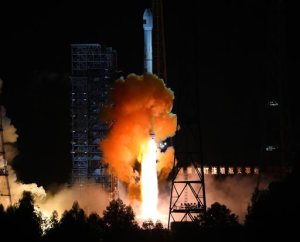 In this photo released by China's Xinhua News Agency, an unmanned spacecraft is launched atop an advanced Long March 3C rocket from the Xichang Satellite Launch Center in southwest China's Sichuan Province, Friday, Oct. 24, 2014. China launched an experimental spacecraft Friday to fly around the moon and back to Earth in preparation for the country's first unmanned return trip to the lunar surface.