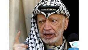 the late yasser arafat and his trademark black and white. 1929-2004