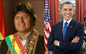 Evo Morales and Barack Obama