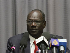 South Sudanese information minister, Michael Makuei Lueth 