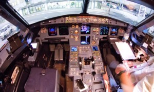  A view of the cockpit of the Germanwings A320 plane at the airport in Düsseldorf a day or so before the crash. 