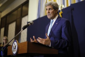 U.S. Secretary of State Kerry speaks at a news conference in Sharm el-Sheikh