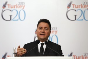 File-Turkey's Deputy Prime Minister Ali Babacan at the G20 finance ministers and central bank governors meeting in Istanbul Feb 2015