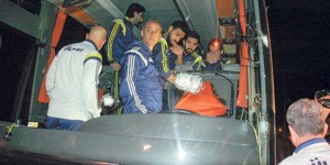 A scene after the armed attack on the Fenerbahçe bus in Trabzon on Saturday night. The reverberations of the heinous attack continue to rumble.