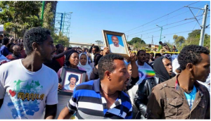 Ethiopian Nationals at Meskel Square rally