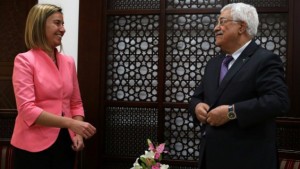 EU foreign policy chief Federica Mogherini in Ramallah