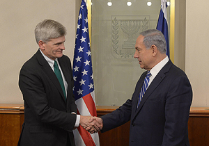 Prime Minister Benjamin Netanyahu meeting with Republican Louisiana senator Bill Cassidy
