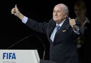 Sepp Blatter, re-elected Fifa president
