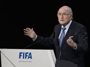 FIFA president Sepp Blatter delivers his speech ahead of the vote to decide on the FIFA presidency in Zurich on May 29, 2015. Sepp Blatter resigned as president of FIFA on Tuesday, only four days after his re-election to serve a fifth term. 