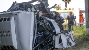 Thirty-four school pupils were on board the coach which crashed on a Belgian motorway