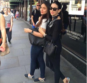Kareena and Karisma in London street are perfect posers