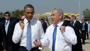US President Barack Obama and Prime Minister Benjamin Netanyahu go informal at Ben Gurion Airport
