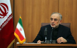 Head of Iran's Atomic Energy Organisation Ali Akbar Salehi )