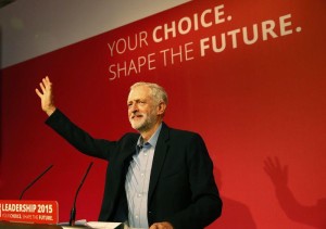 The new leader of Britain's opposition Labour Party Jeremy Corbyn makes his inaugural speech at the Queen Elizabeth Centre in central London, September 12, 2015.