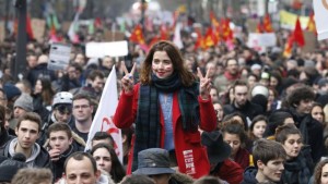 Protest against labour reforms in Paris
