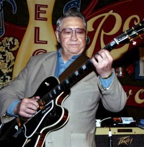 File-Scotty Moore at the Ponderosa Stomp music festival in New Orleans in 2003.