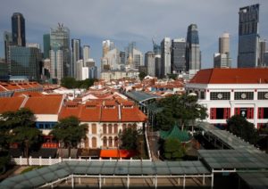 A general view of the skyline of the central business district in Singapore June 29, 2016. 
