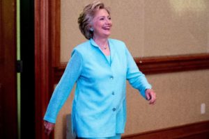 Democratic presidential candidate Hillary Clinton arrives at the 2016 National Association of Black Journalists' and National Association of Hispanic Journalists' Hall of Fame Luncheon at Marriott Wardman Park in Washington, Friday, Aug. 5, 2016. 