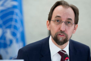  UN rights chief. High Commissioner for Human Rights Zeid Ra'ad Al Hussein.