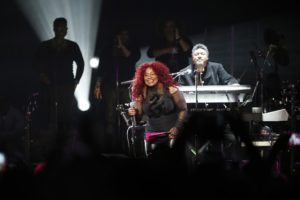 Chaka Khan performs during a tribute concert honoring the late musician Prince who died in April.