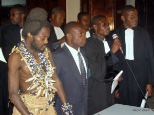 Trial of Gedeon Kyungu, warlord, Lubumbashi, 2008, DRC.
