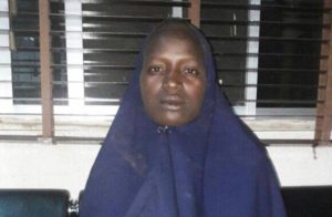 This handout picture taken in Damboa and released by the Nigerian army on May 20, 2016 shows Serah Luka after she was released during an operation conducted by Nigeria's army in which local civilian vigilantes took part.