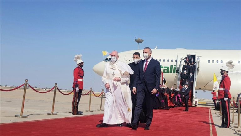 VIDEO-Pope Francis arrives in Iraq on historic visit