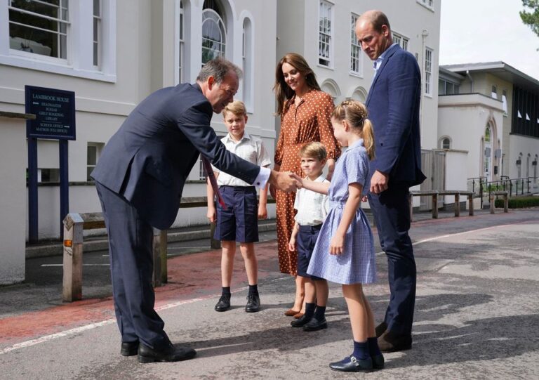 Young British royals enjoy first taste of new school