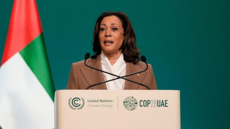 Harris goes to Dubai to tackle climate change and war