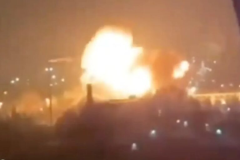 Dramatic moment barrage of missiles blitz occupied Crimea as explosion rips through Russian airfield