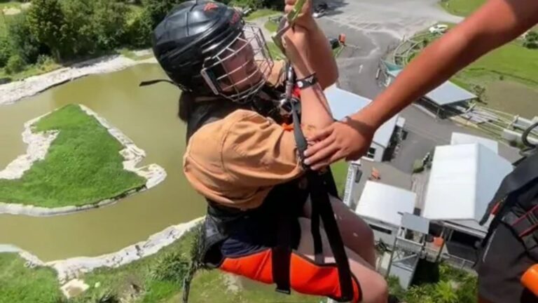 Terrifying moment woman plummets 141ft on ‘bungee jump’ WITHOUT a rope as vid   world’s scariest new thrill ride