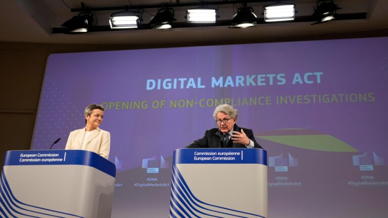 Apple, Google, Meta targeted under new European law meant to prevent cornering of digital markets