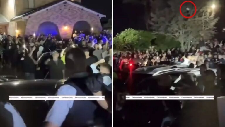 Protesters chant ‘bring him out’ at Sydney church where ‘attacker, 15,’ stabbed Bishop just days after mall rampage