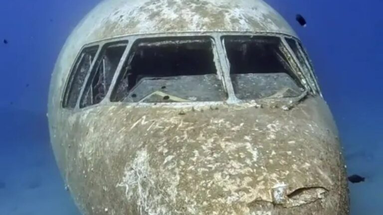 Eerie footage of abandoned passenger plane sunk on purpose and once mistaken for missing MH370 wreckage