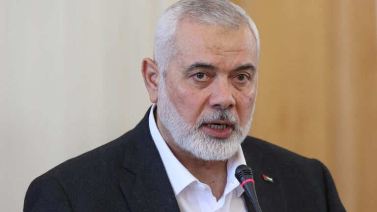 Hamas leader Ismail Haniyeh’s chilling reaction as he’s told ‘his three sons have been killed in Israeli airstrike’