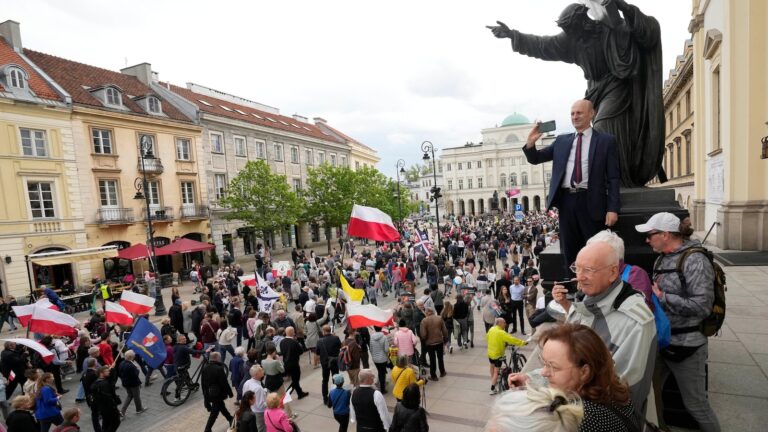 Polish opponents of abortion march against recent steps to liberalize strict law